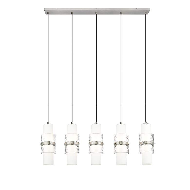 Image 5 Cayden by Z-Lite Brushed Nickel 5 Light Linear Chandelier more views