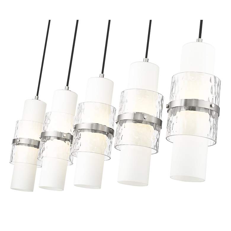 Image 7 Cayden by Z-Lite Brushed Nickel 5 Light Linear Chandelier more views