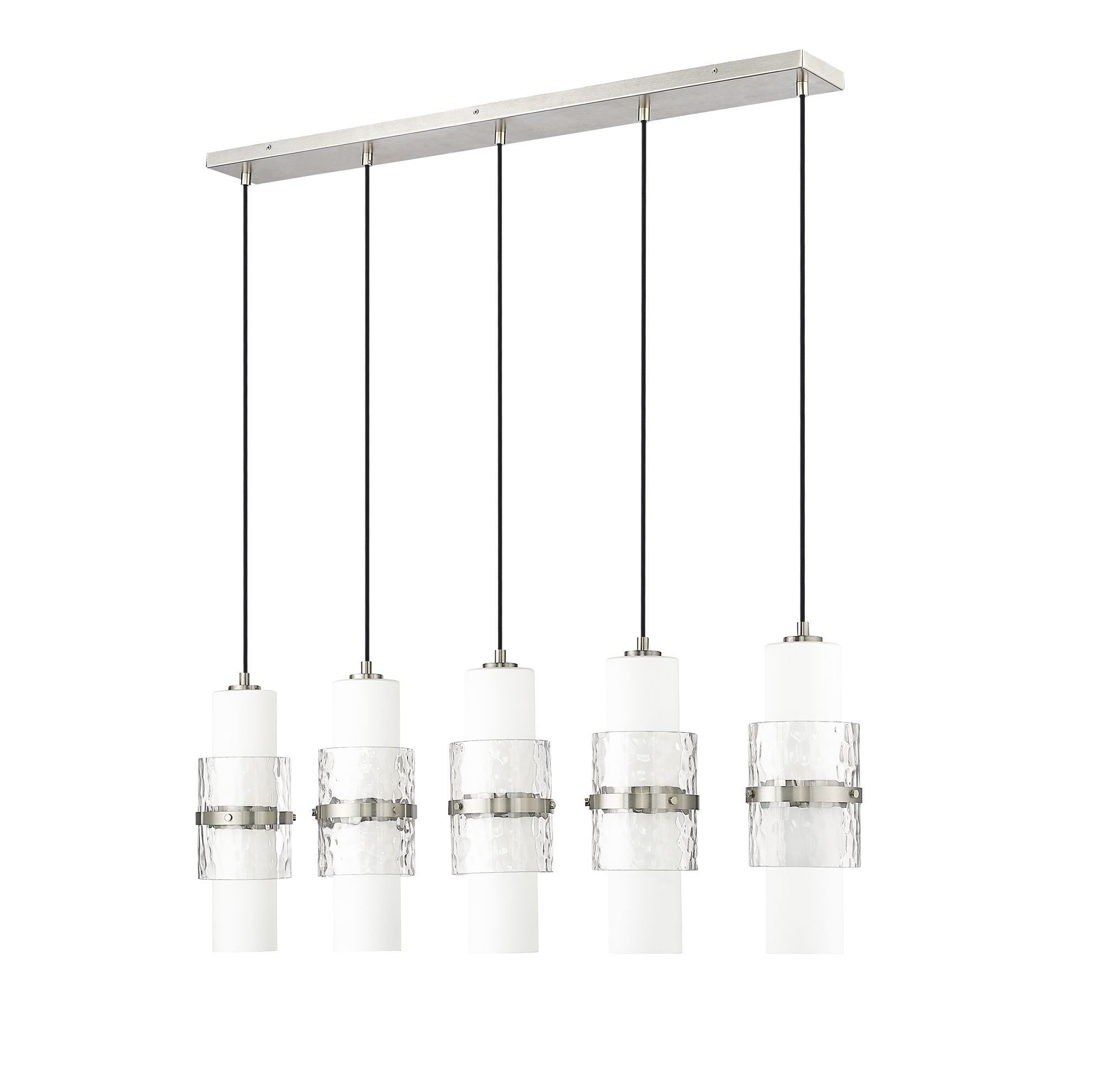 Cayden by Z-Lite Brushed Nickel 5 Light Linear Chandelier