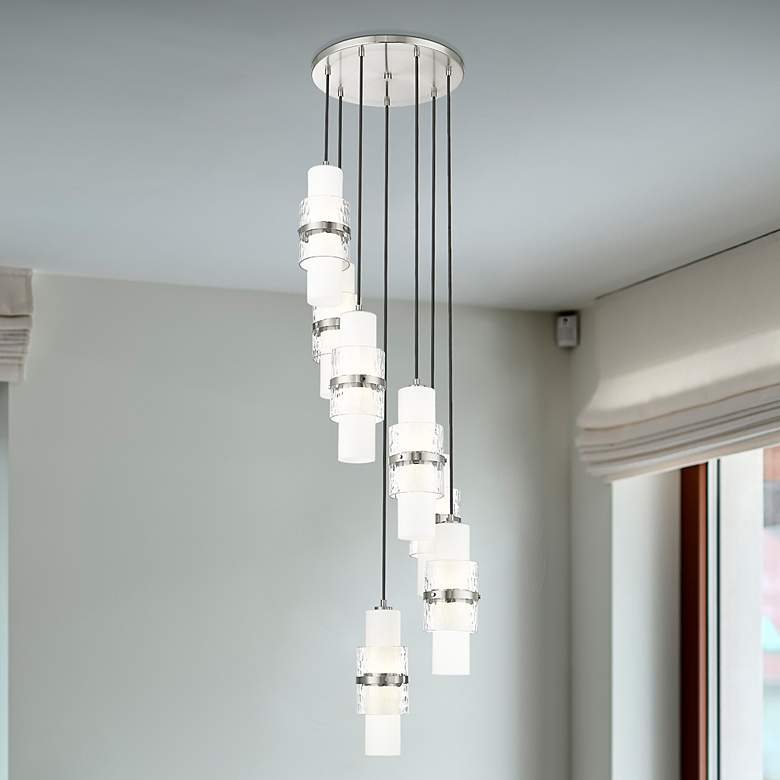 Image 1 Cayden by Z-Lite Brushed Nickel 7 Light Chandelier