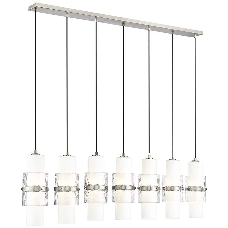 Image 1 Cayden by Z-Lite Brushed Nickel 7 Light Linear Chandelier