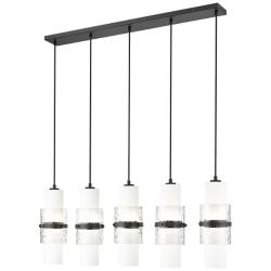 Cayden by Z-Lite Matte Black 5 Light Linear Chandelier