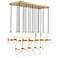 Cayden by Z-Lite Modern Gold 17 Light Linear Chandelier