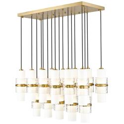 Cayden by Z-Lite Modern Gold 17 Light Linear Chandelier