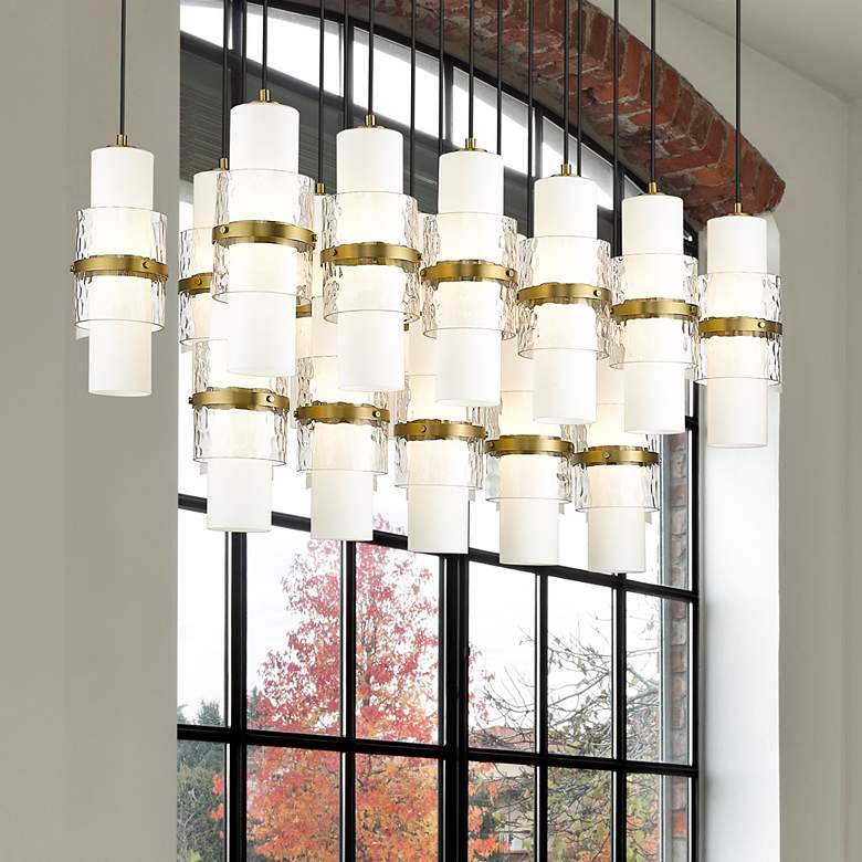 Image 1 Cayden by Z-Lite Modern Gold 17 Light Linear Chandelier