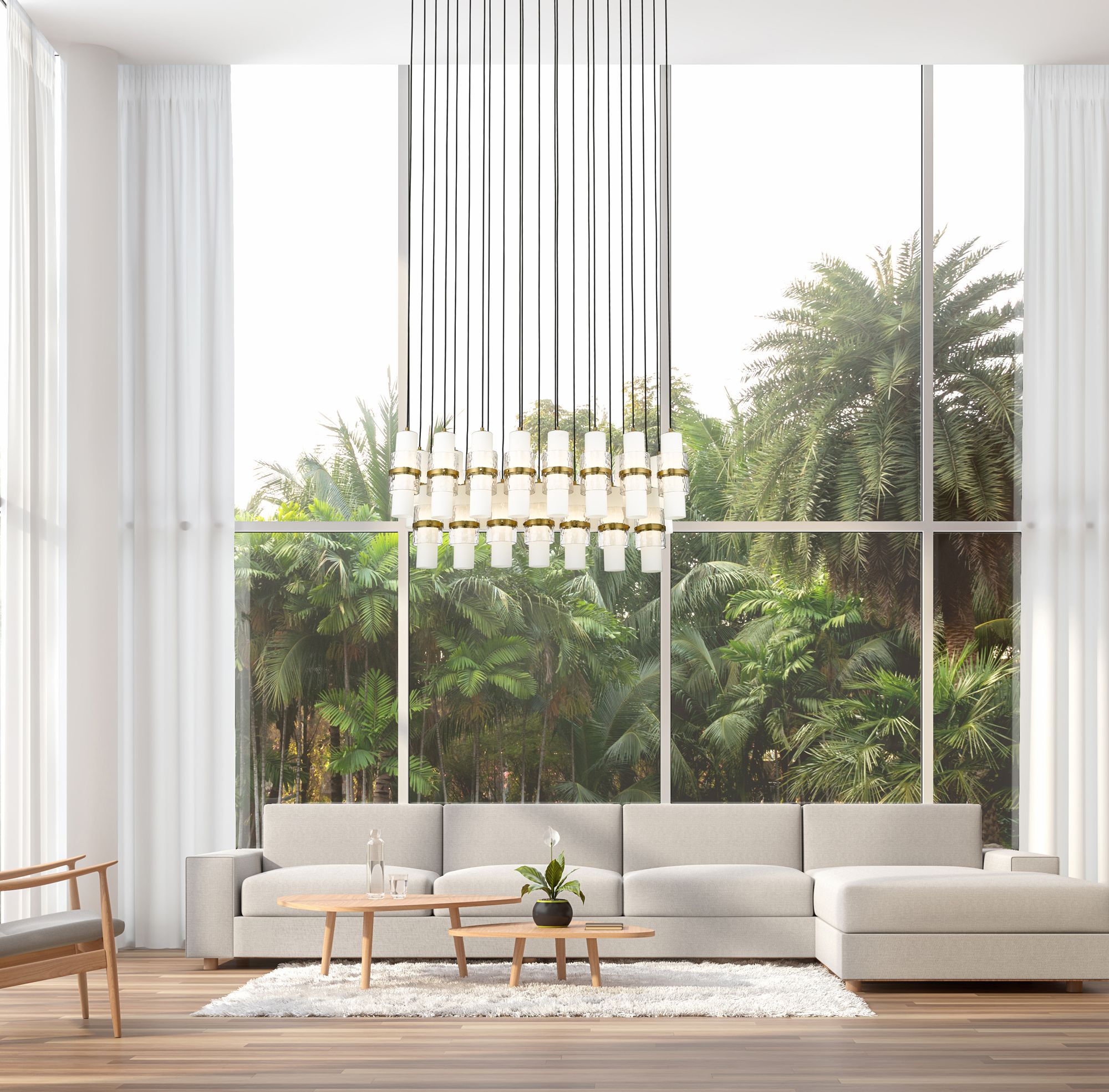 Image 3 Cayden by Z-Lite Modern Gold 23 Light Linear Chandelier more views