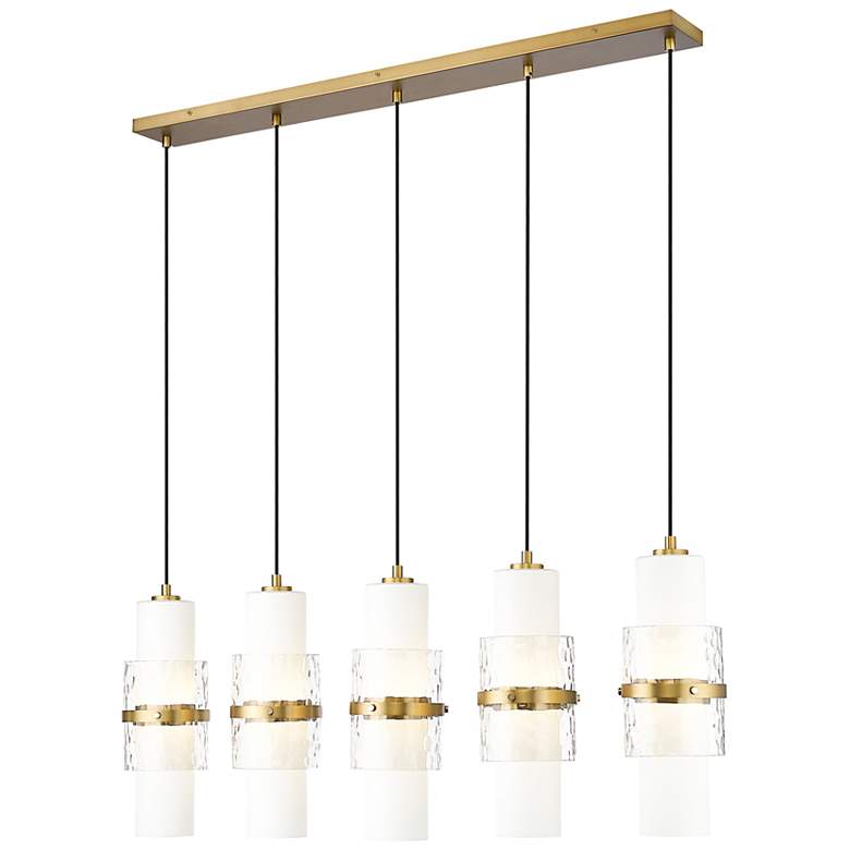 Image 1 Cayden by Z-Lite Modern Gold 5 Light Linear Chandelier