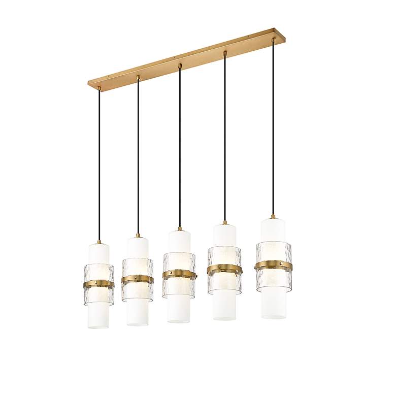 Image 5 Cayden by Z-Lite Modern Gold 5 Light Linear Chandelier more views