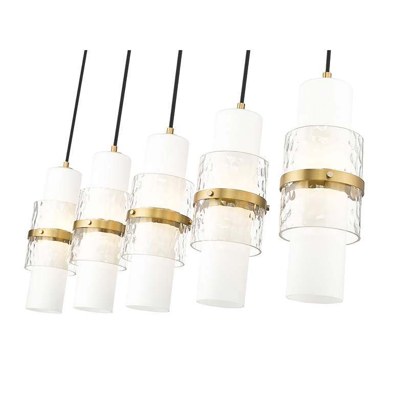 Image 6 Cayden by Z-Lite Modern Gold 5 Light Linear Chandelier more views