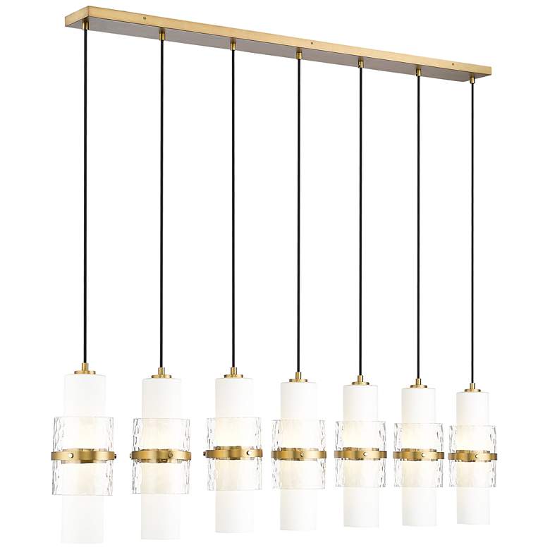 Image 1 Cayden by Z-Lite Modern Gold 7 Light Linear Chandelier