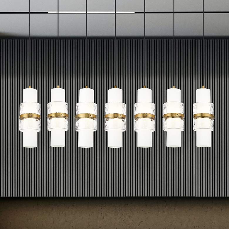 Image 1 Cayden by Z-Lite Modern Gold 7 Light Linear Chandelier