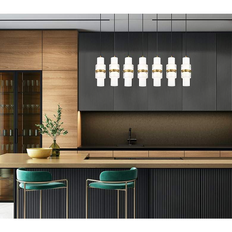Image 3 Cayden by Z-Lite Modern Gold 7 Light Linear Chandelier more views