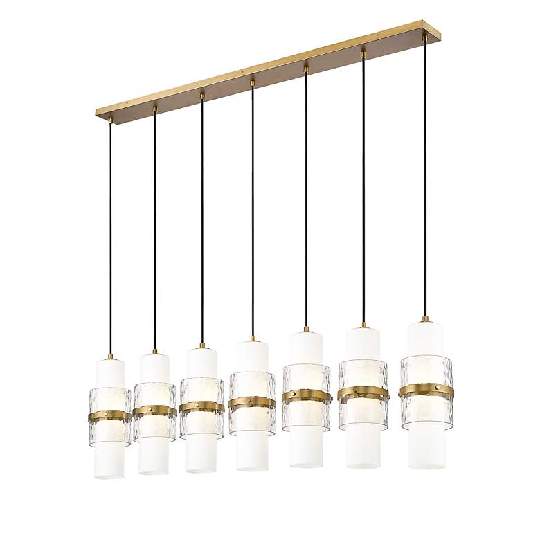 Image 6 Cayden by Z-Lite Modern Gold 7 Light Linear Chandelier more views