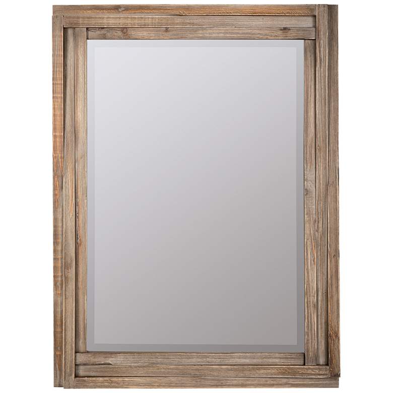 Image 2 Cayden Natural Reclaimed Wood 30 inch x 40 inch Wall Mirror