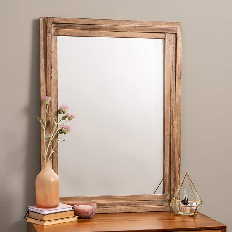 Image 1 Cayden Natural Reclaimed Wood 30" x 40" Wall Mirror