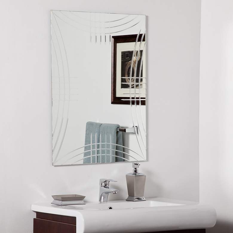 Image 1 Caydon 23 1/2 inch x 31 1/2 inch Frameless Bathroom Wall Mirror