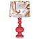 Cayenne Blurred Paisley Drum Shade Apothecary Table Lamp