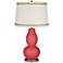 Cayenne Double Gourd Table Lamp with Rhinestone Lace Trim