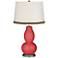 Cayenne Double Gourd Table Lamp with Wave Braid Trim