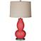 Cayenne Linen Drum Shade Double Gourd Table Lamp