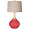 Cayenne Natural Linen Drum Shade Wexler Table Lamp