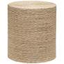 Cayman 20" Wide Straw Rope Round Drum End Table