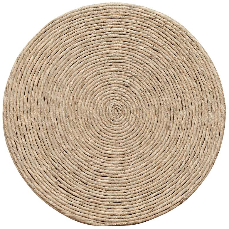 Image 4 Cayman 20 inch Wide Straw Rope Round Drum End Table more views