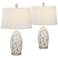 Cayman 24" Antique White Coral Night Light Table Lamps Set of 2