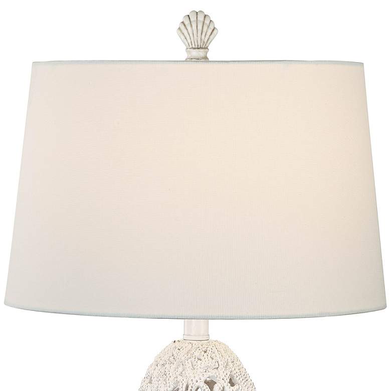 Image 2 Cayman 24" Antique White Coral Night Light Table Lamps Set of 2 more views