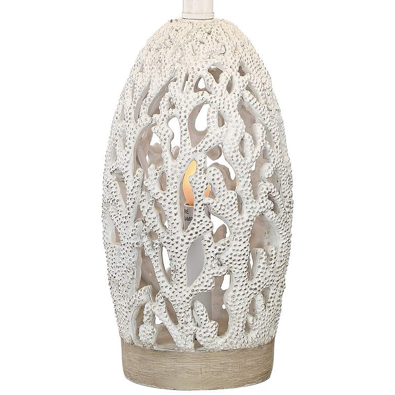 Image 3 Cayman 24" Antique White Coral Night Light Table Lamps Set of 2 more views