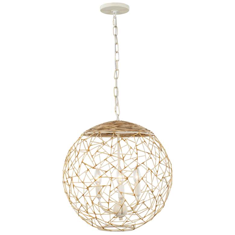 Image 1 Cayman 3-Lt Orb Pendant - Country White