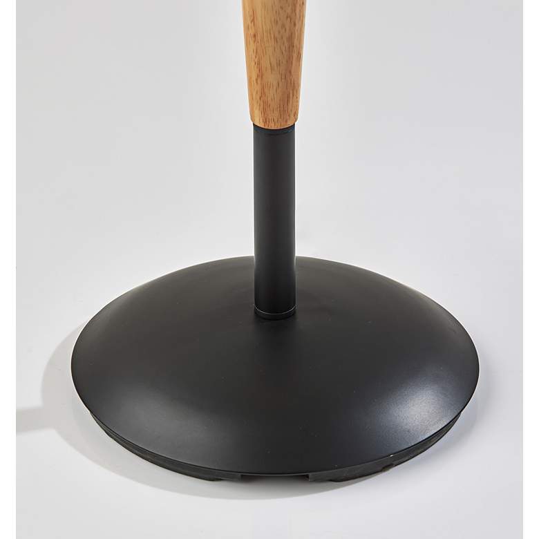 Image 6 Cayman Black and Natural Wood Floor Lamp more views