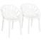 Cays Isle White Outdoor Accent Chairs Set of 2