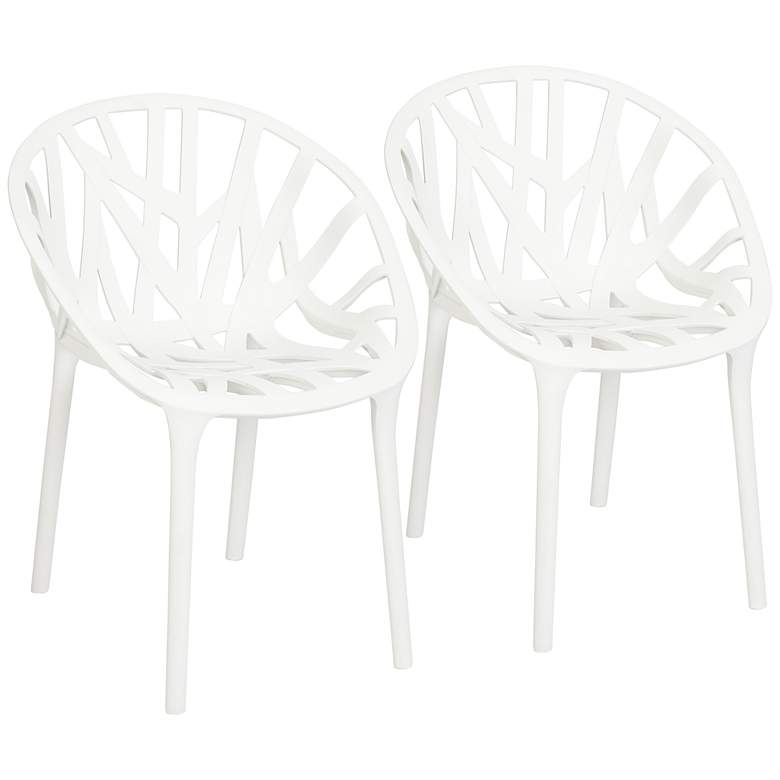 Image 1 Cays Isle White Outdoor Accent Chairs Set of 2