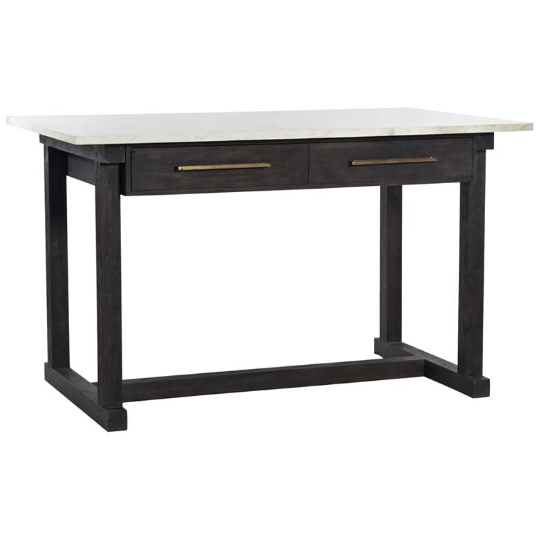 Cayson 60&quot; Wide Dark Anthracite 2-Drawer Counter Table