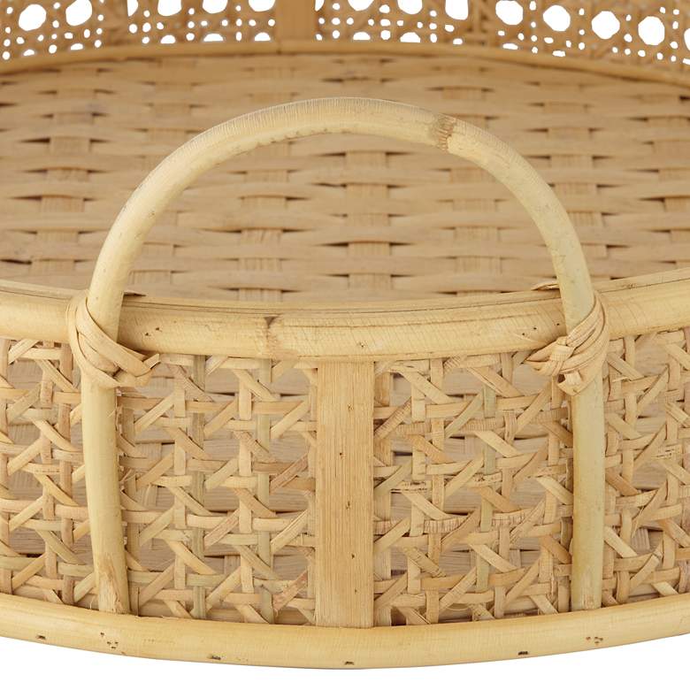 Image 3 Cayuga Matte Natural Bamboo Round Decorative Tray more views