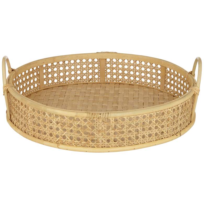 Image 5 Cayuga Matte Natural Bamboo Round Decorative Tray more views