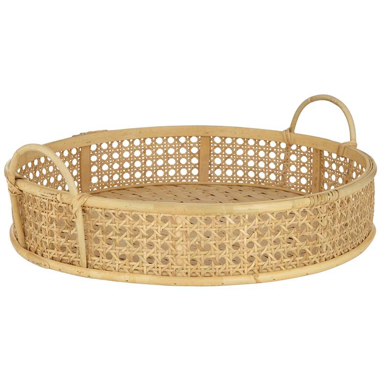 Image 7 Cayuga Matte Natural Bamboo Round Decorative Tray more views