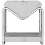 4_Ceano 21 3/4" Marble Wood Open Bottom Shelf End Table more views