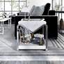 Ceano 21 3/4" Marble Wood Open Bottom Shelf End Table