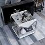 Ceano 21 3/4" Marble Wood Open Bottom Shelf End Table