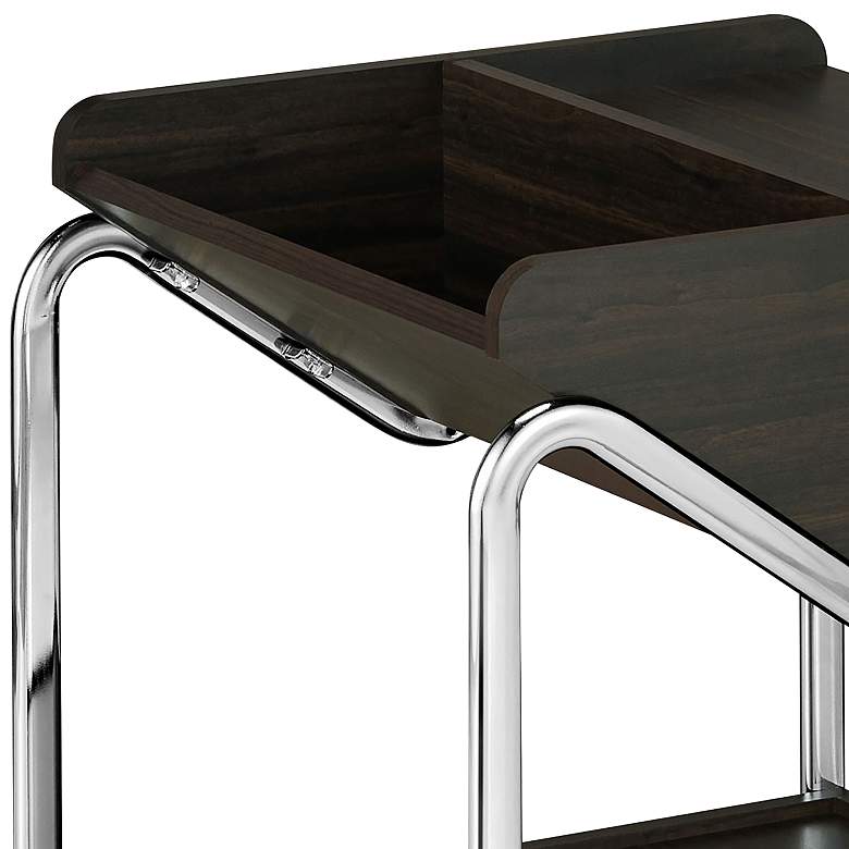 Image 3 Ceano 21 3/4" Wide Wenge Wood Open Bottom Shelf End Table more views