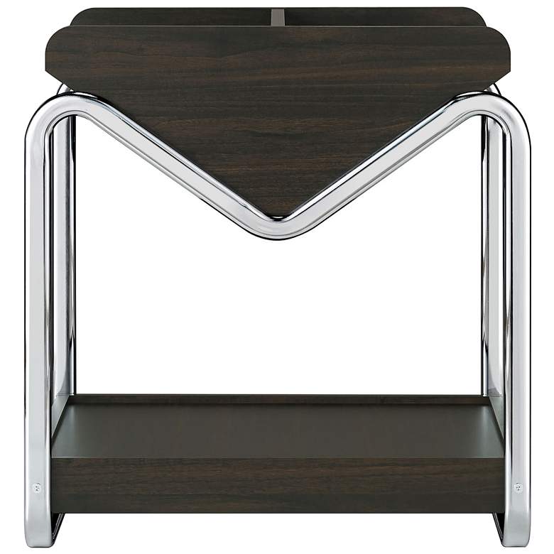 Image 4 Ceano 21 3/4" Wide Wenge Wood Open Bottom Shelf End Table more views