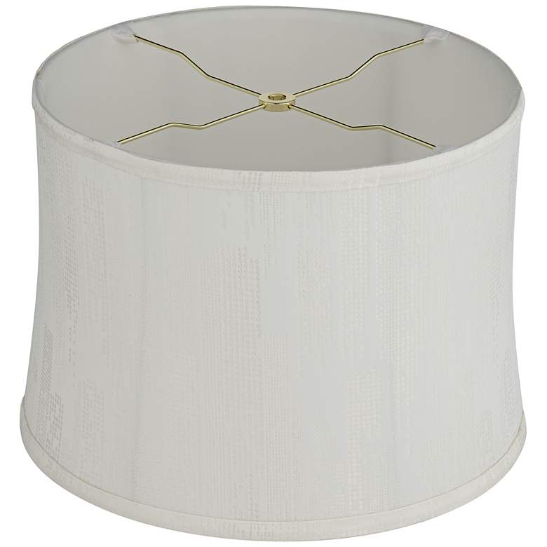 Image 4 Cece Dove Gray Softback Drum Lamp Shade 13x14x10 (Spider) more views