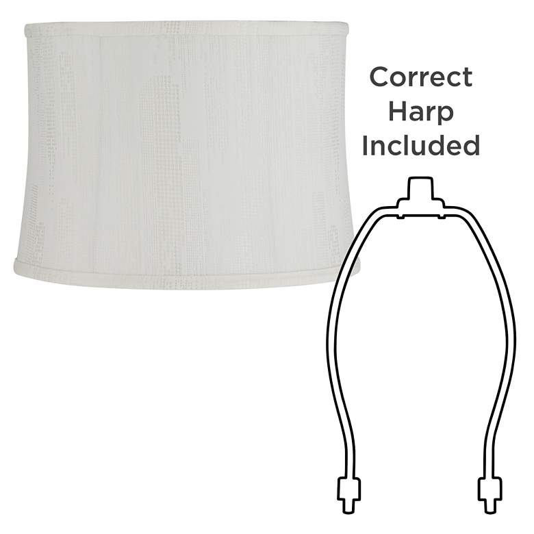 Image 6 Cece Dove Gray Softback Drum Lamp Shade 13x14x10 (Spider) more views