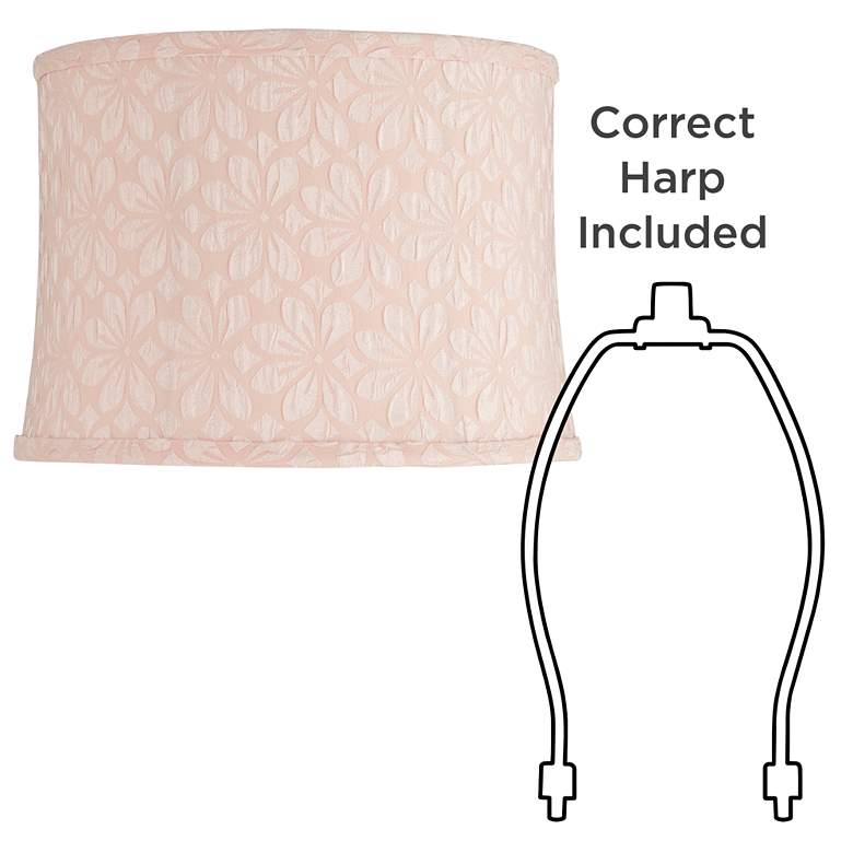 Image 6 Cece Pink Softback Drum Lamp Shade 13x14x10 (Spider) more views