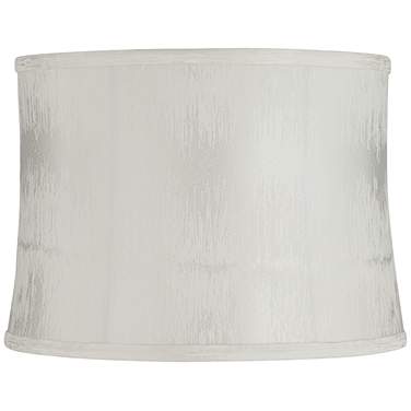 Cece Silvery Off-White Softback Drum Lamp Shade 13x14x10 (Spider)