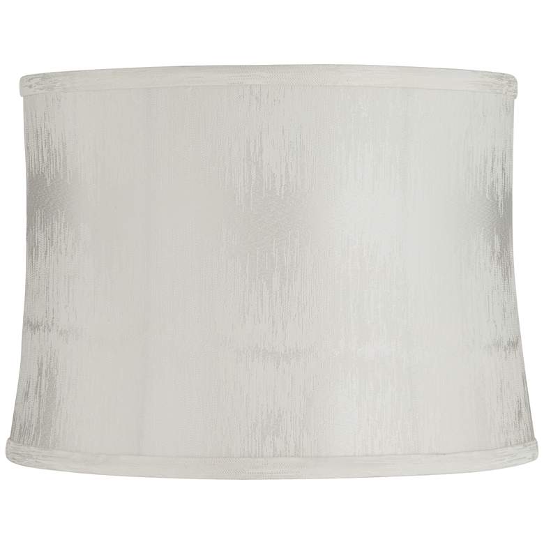 Image 1 Cece Silvery Off-White Softback Drum Lamp Shade 13x14x10 (Spider)