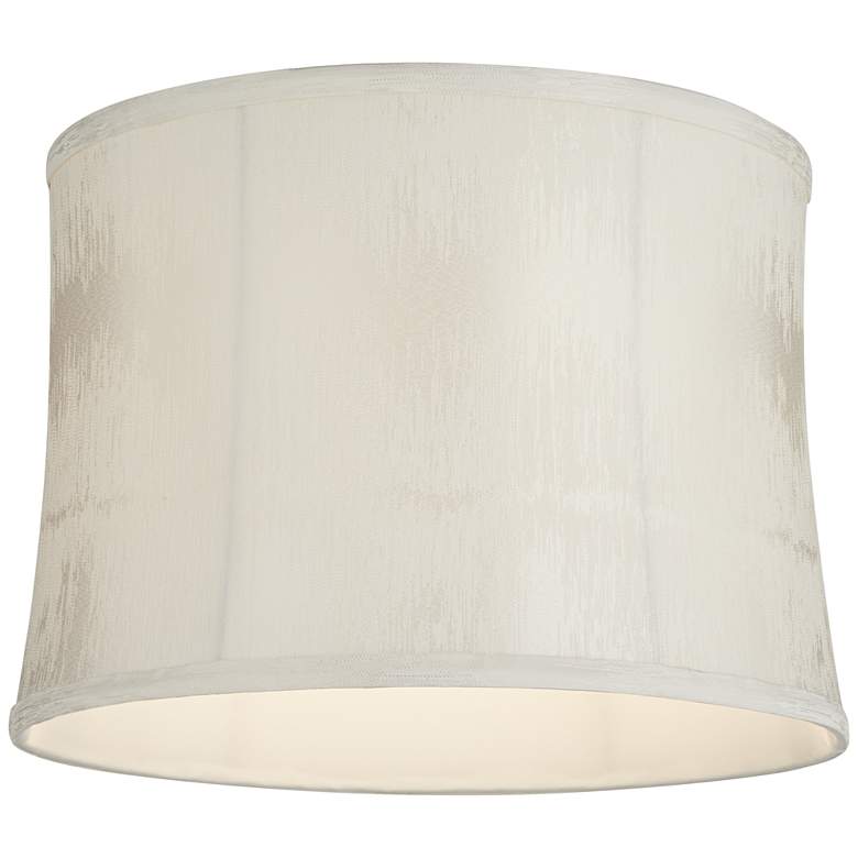 Image 3 Cece Silvery Off-White Softback Drum Lamp Shade 13x14x10 (Spider) more views