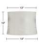 7_Cece Silvery Off-White Softback Drum Lamp Shade 13x14x10 (Spider) more views